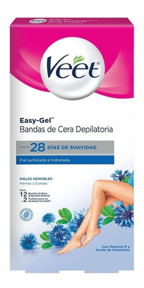 Veet Bandas Depilatorias Cuerpo Piel Sens X 12 Unidades 0