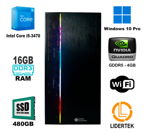 Pc Gamer Core I5 - 16gb Ram - Ssd 480gb + Nvidia 4gb Gddr5 1