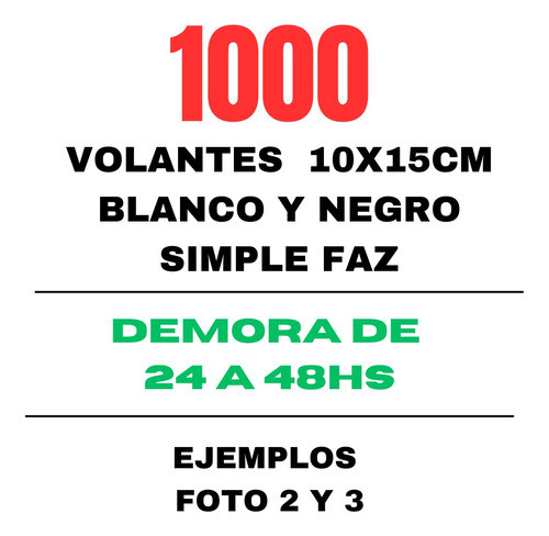1000 Volantes Blanco Y Negro 10x15cm Promo!!!!! 0