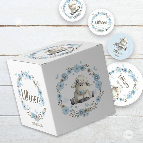 Kit Imprimible Oveja Baby Shower Bautismo Tukit 1