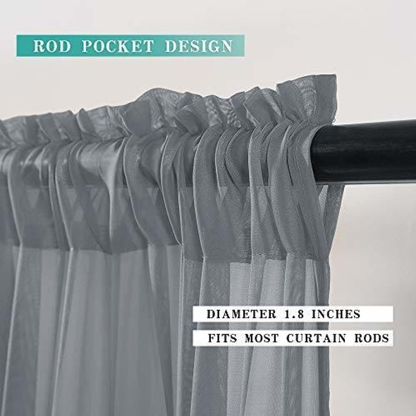 Cenefa De Ventana Miulee Media Ventana Cortinas Transparente 1