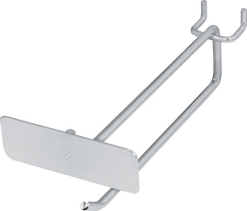 Gancho Exhibidor Con Portaetiquetas Para Panel Ranurado 15cm 0