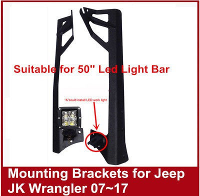 07-16 Jeep Wranger Jk Parabrisas Soportes Para 50'' Luces De 0