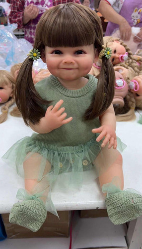 Muñeca Bebé Reborn Sonriente 56cm 100% Silicona 1