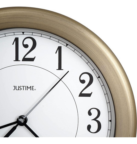 Reloj De Pared Resistente Al Agua De Metal Cepillado Justime 1