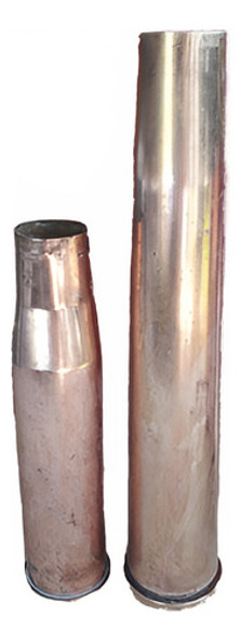 2 Capsulas Balas De Cañon  Años 40 Bronce Macizo 31 Y22 Alto 0