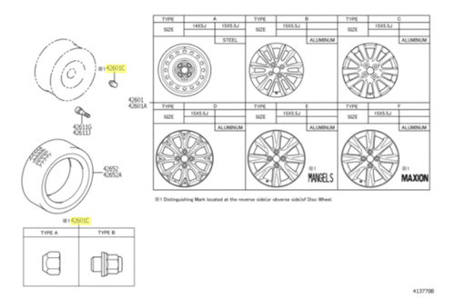 Porca Roda Dianteira - 9094 33 Prius 2021 2022 2023 Toyota 1