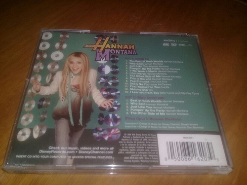 Hannah Montana Songs From By The Hit Tv Series Cd + Dvd 1