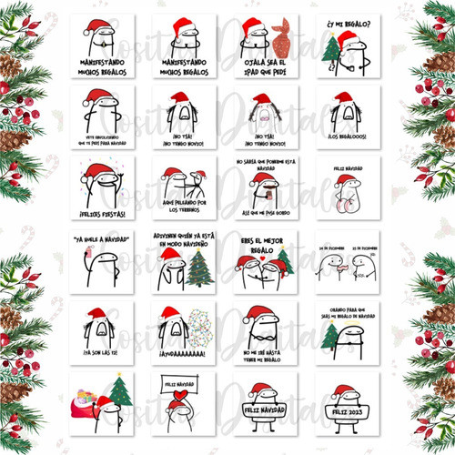 Kit Imprimible Flork Navidad Memes Cliparts Papeles Fuentes 1