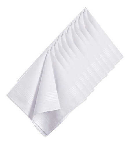 Pañuelo Blanco Clásico X 12 Unidades 26 X 26 Cm 0