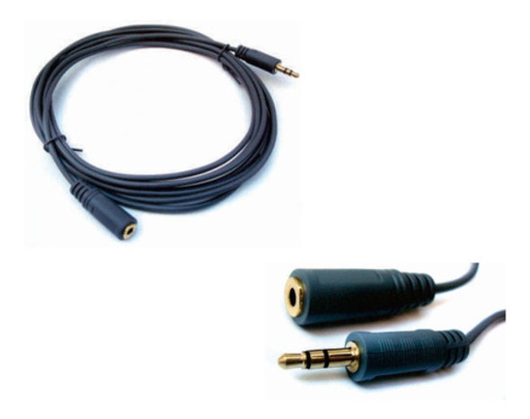 Cable Audio 5 Metros Plug Macho 3.5mm A Jack Hembra 3.5mm 0