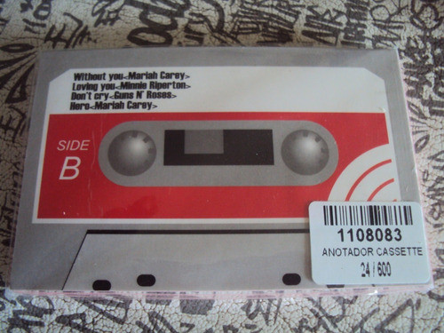 Libretitas Cassette Retro  Hojas Lisas Verlas X 3 1