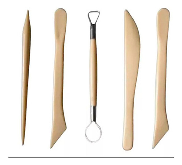 Set 4 Estecas Madera Para Modelado. + 1 Devastador. Calidad 0 Set 4 Estecas Madera Para Modelado. + 1 Devastador. Calidad 0