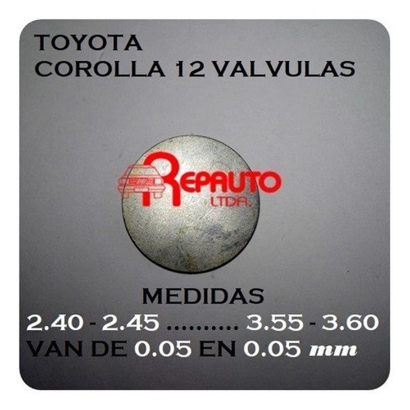 062.2500... Medalla Regulación De Valvula Toyota / 1 062.2500... Medalla Regulación De Valvula Toyota / 1