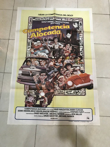 Antiguo Afiche De Cine-competencia Alocada- Envio 0