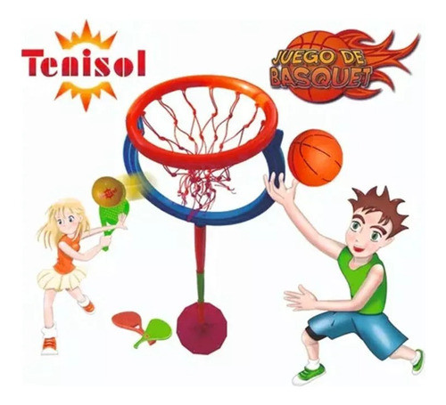 Aro Basket Basquet De Pie Tenisol  Red Pelota Mi Cielo Azu# 1