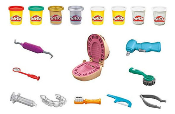 Play-doh Drill N Fill Dentist Toy Para Niños De 3 Años En Ad 0