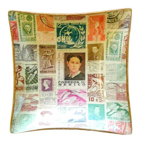 Cenicero Estampillas Años 60s 0