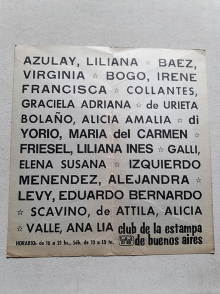 Catalogo Club De La Estampa Buenos Aires 12 Grabadores 1971 1
