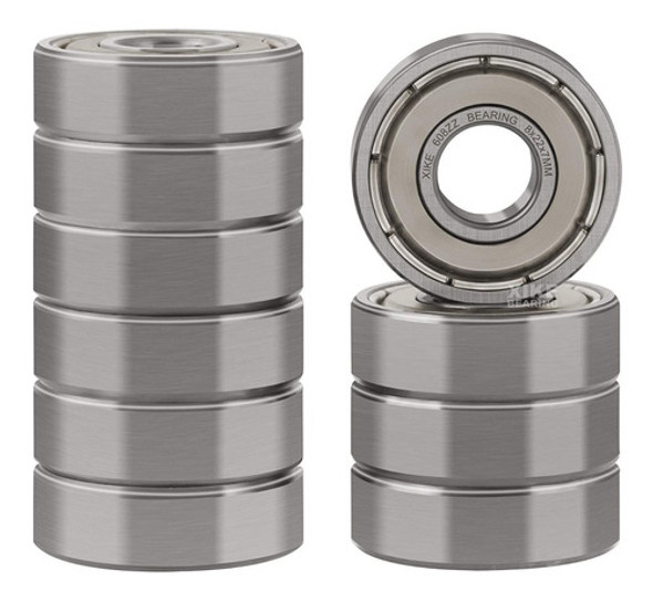 Kit 8 Micro Rolamento 608 Z Zz - 608z 4x13x5mm Abec-7 0
