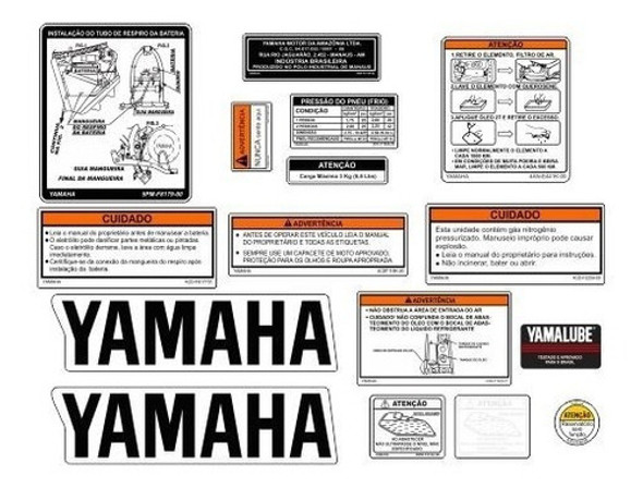 Adesivos Advertencia Antiga Yamaha Dt 200  Premium 0
