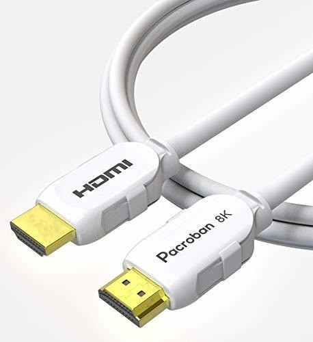 Cable Hdmi Pacroban 8k (10 Pies) Blanco 48 Gbps, Cable Hdmi 0
