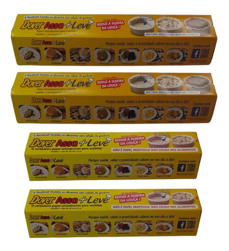 Papel Antiaderente Dover Roll Assa+leve Kit 4 Unid 30cm+40cm 0