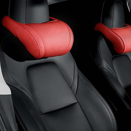 Almofada Do Encosto De Cabeça Do Assento Dianteiro Vermelho 1