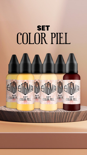 Tinta Tatuaje Set Color Piel Stigma Profesionales Tattoo 6u 1