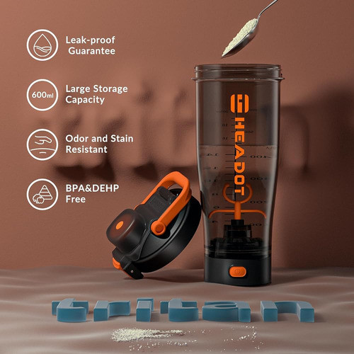 Botella Agitadora De Proteínas Eléctrica Headot, Botellas De 1