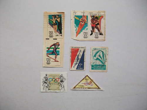 Lote De Estampillas De Juegos Olímpicos Y Panamericanos 1