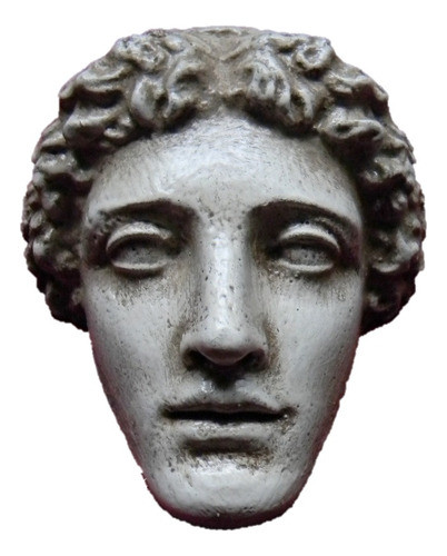 Cara Apolo Cemento Aplique Friso Figura Divinidad Griega 0
