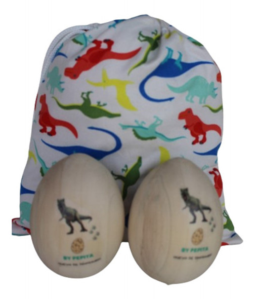 1 Huevo De Madera  Grandes 10 X 7 Cm + Bolsa De Tela 0