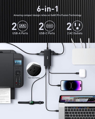 Baseus Usb C Charger - Powercombo On 100w Power Strip Con 4 1