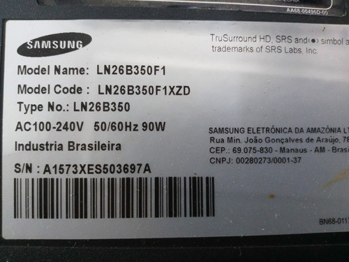 C\ Defeito Placa Principal Tv Samsung Ln26b350f1 Leia A Desc 1