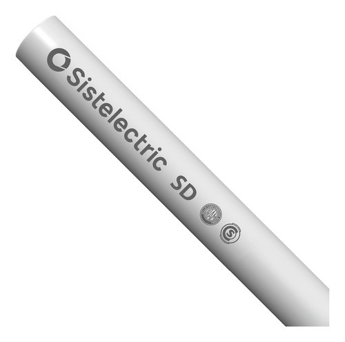 Caño Rigido Pvc Sistelectric Sd 40mm Tira X 3 Mts Gris 0