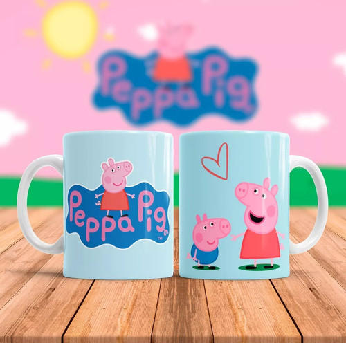 Diseños Plantillas Vectores Sublimar Tazas Peppa Pig George 1