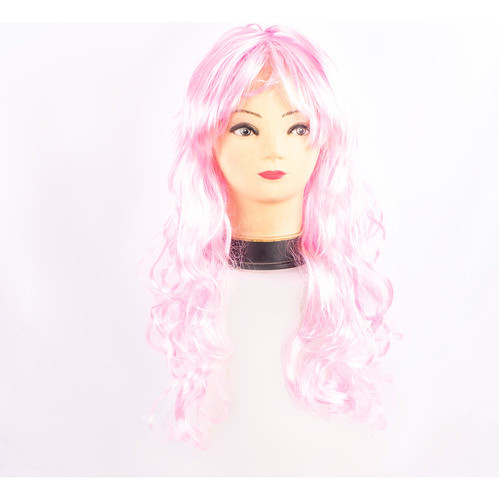 Peluca Larga Ondulada Cotillón Noche Nostalgia Fiestas 0