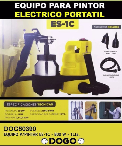 Maquina Pistola Dogo Equipo P/ Pintar Metalica 800w Portatil 1