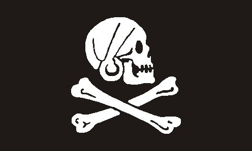 Bandera Pirata Henry Avery Diseño Historico 60 X 90 Cm 0