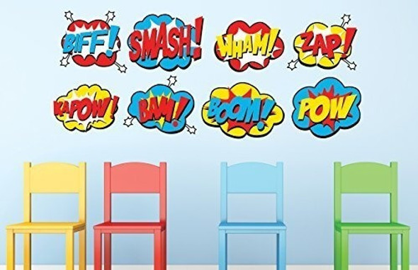 Vinilo Decorativo Pared [0lp5gzbw] Superheroes 1