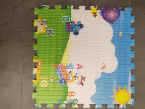 Alfombra Antigolpes Bebes Niños Reversible Y Rompecabezas 1