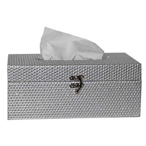Mode Home Glitter Leather Rectangle Cajas De Pañuelos De Mad 1