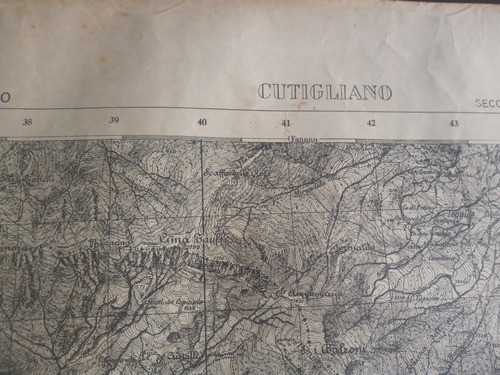 Antigo Mapa Da 2 Guerra- Itália- Cutigliano Veja Condição 1