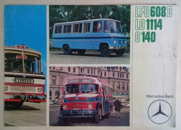 Antiguo Folleto/ Ficha Técnica Colectivos Mercedes Benz. 0