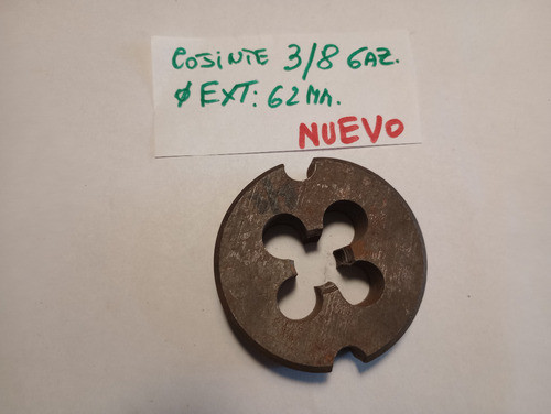 Cojinete Terraja Roscar Hss 3/8  Bsp  Diametro (62 Mm Ex ) 1