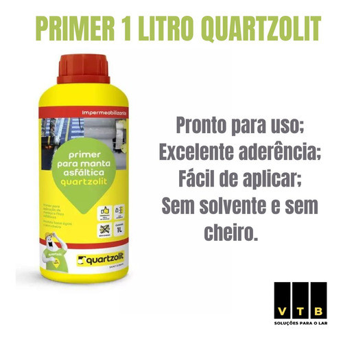 Primer Para Membrana Adesiva/manta Asfáltica Quartzolit 1 L 1