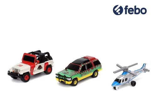 Coleccionable Jada Jurassic World Pack Mini X3 Febo 1