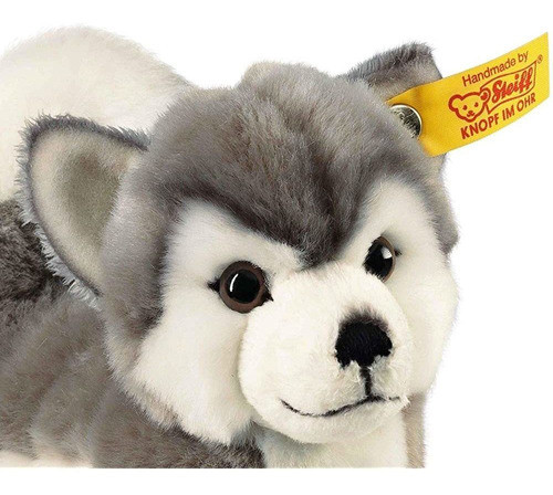 Steiff  Peluche De Husky Color Felpa Gris Y Blanco 1