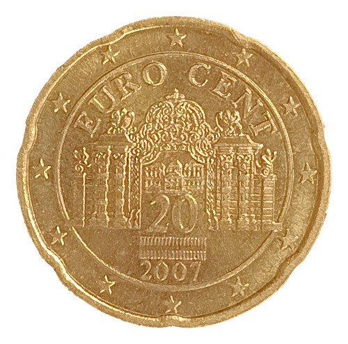 Austria 20 Cents 2007 Excelente Km 3086 Palacio Belvedere 0